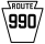 Pennsylvania Route 990 marker