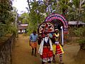 Poothan and Thira for the Machattu Vela festival, near Wadakkanchery.