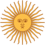 五月艳阳，1818年启用，代表了五月革命。据说其为印加太阳神因蒂