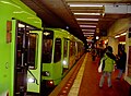 A Hanover tram in an underground station