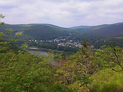 View of Shickshinny from the Mocanaqua Loop Trail