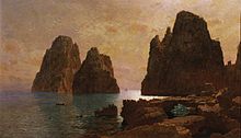 Isle of Capri: The Faraglioni, 1870s, Princeton University Art Museum