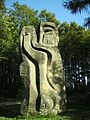 Stone sculpture on the circular walk Requiem für die Juden by Shlomo Selinger