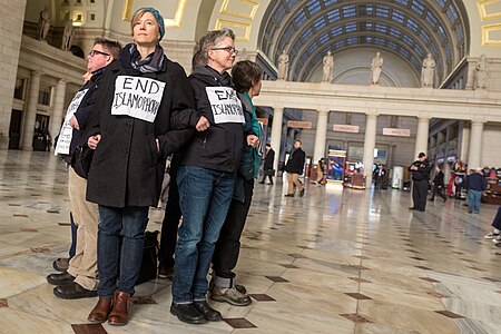 End Islamophobia, Silent Protest at Union Station, Washington DC