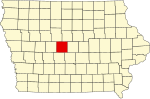 State map highlighting Boone County