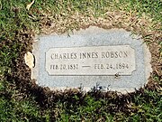 Grave site of Charles Innes Robson (1837-1894), one of the four founding fathers of Mesa.