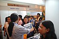 Participants of NCS visiting the booth of Wikimedia Philippines