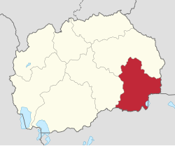 东南统计区在北马其顿的位置