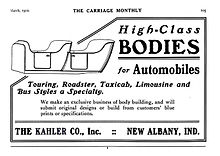 The Kahler Co. Inc. Auto Body Advertisement - b/w magazine ad