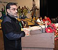 Minister of State for Human Resource Development, Shri Upendra Kushwaha addressing at the inauguration of the Navodaya National Integration Meet and Award Function 2016–17, in New Delhi on 17 January 2017.