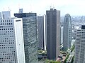 东京都厅所见的西新宿超高层大厦群。