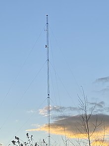 WPVD 1290AM tower at sunset