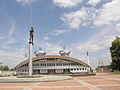 Monument to Sergei Bubka in front of the RSK Olimpiisky, 2009