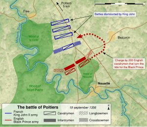 Map showing the battle manoeuvres