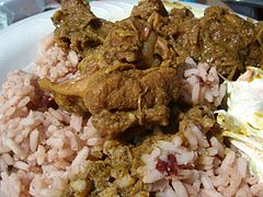 Goat curry and rice at the Notting Hill Carnival