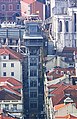 The Elavador Santa Justa which was built to link central Lisbon to the Santa Justa area and the Convento do Carmo church. Photo taken from Castelo São Jorge