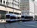 Image 34Two Hudson–Bergen Light Rail trains in Jersey City (from New Jersey)