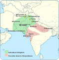 Indo-Greek Kingdom (200 BC-10 AD) in 150 BC.