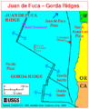 Position of Axial Seamount on the Juan de Fuca ridge.