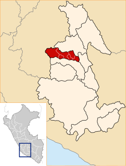 Location of Cangallo in the Ayacucho Region