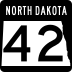 North Dakota Highway 42 marker