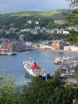 View of Oban and harbour