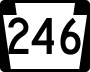 Pennsylvania Route 246 marker