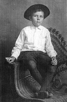 Robert E. Howard at five years old, dressed as a cowboy