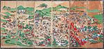 江户时代所描绘的关原之战合战屏风。