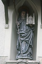 Statue of Saint Erentrude at Nonnberg Abbey