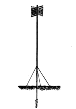 Surveying Beacon used on the sand flats of the Thames estuary. From Tizard (1891)[10]