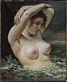 居斯塔夫·庫爾貝《海浪裏的女人》，1868年，現藏於大都會藝術博物館