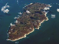 Aerial view of an island