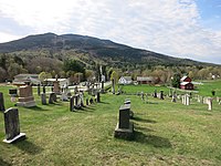 View of town and Mt. Ascutney from the cemetery
