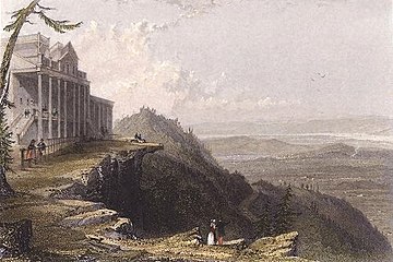 View from The Mountain House (1836), painting by William Henry Bartlett