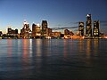 The Detroit skyline as seen from Windsor, Ontario