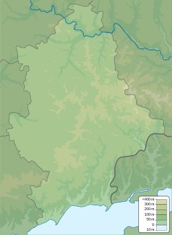 Hnutove is located in Donetsk Oblast