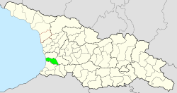 奥祖尔盖蒂市镇在格鲁吉亚的位置