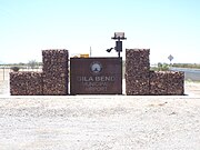 Entrance of the Gila Bend Municipal Airport.