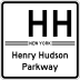 Henry Hudson Parkway marker