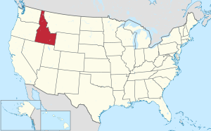 地图中高亮部分为爱达荷州