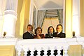 President Lula, first lady Marisa Letícia, the Governor of Rio de Janeiro Sérgio Cabral Filho, and wife Adriana Cabral, at the balcony of the Rio Negro Palace