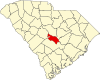 State map highlighting Calhoun County