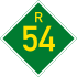 Provincial route R54 shield