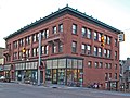 A building with original transom prisms for the shops