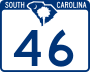 South Carolina Highway 46 marker