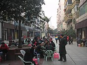 The open tea party in the street,Hechuan District