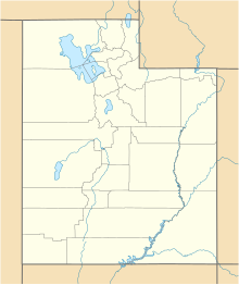 Bingham Canyon Mine在犹他州的位置