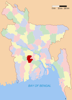 戈巴尔甘杰县于孟加拉位置图