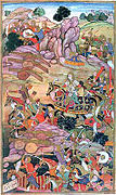 Timurid cannons at the First Battle of Panipat, 1526.